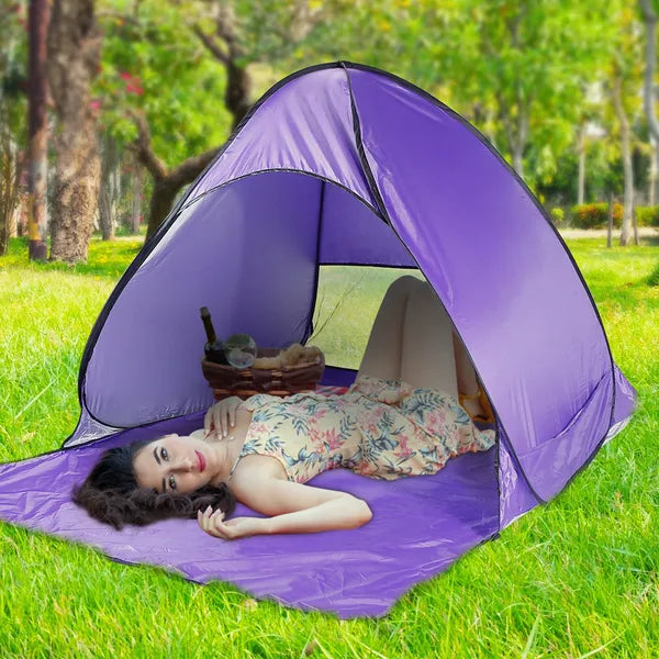 Beach Tent Shade Shelter Anti-UV Automatic Waterproof Tent Canopy For Man With Net Window Storage Bag - view 4