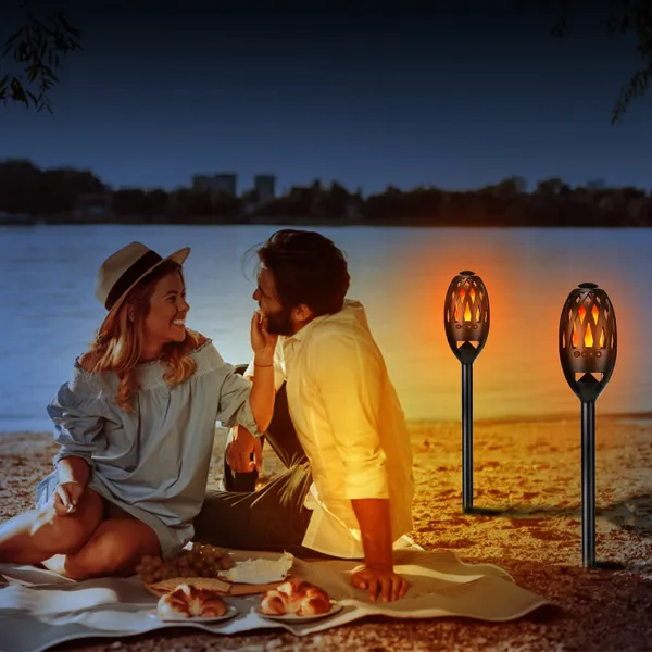 LED Flame Speakers Torch Wireless Speaker Waterproof Stereo Bass Speaker Outdoor Light-Up Speaker Atmosphere LED