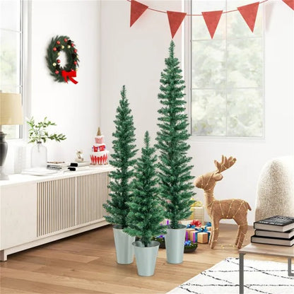 3 PCS Potted Artificial Christmas Tree Christmas Decoration - view 6