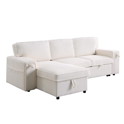 Upholstery Sleeper Sectional Sofa With Storage Space - view 5