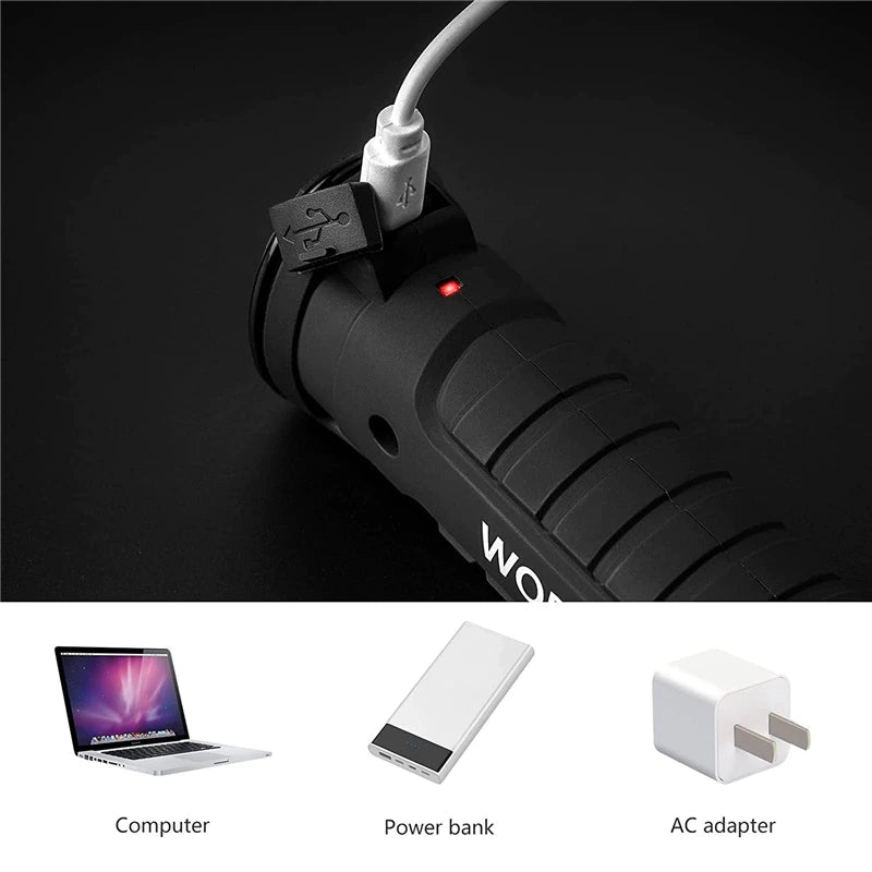 Rechargeable LED COB Work Light Mechanic Flashlight Lamp Magnetic Base Bright - view 4