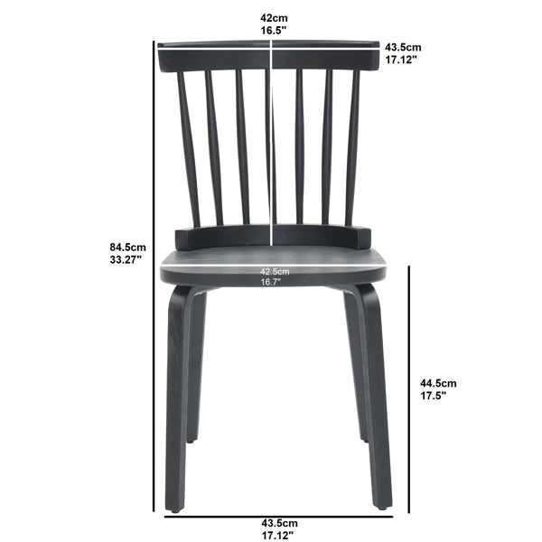 Windsor Dining Chairs Set Of 2,Wood Farmhouse Spindle Back, Widen Seat, Mid-Century Modern French Country Style - view 2