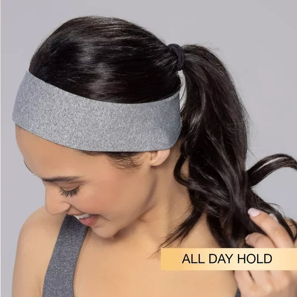 No Damage Stretch Fabric Headbands - Black/White/Grays - All Hair - 5pcs: Hair Styling, Securing Hair - view 5