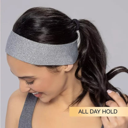 No Damage Stretch Fabric Headbands - Black/White/Grays - All Hair - 5pcs: Hair Styling, Securing Hair - view 5