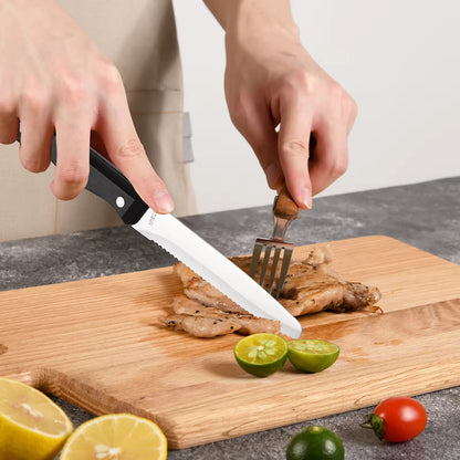 12-piece Kitchen Knife And Accessory Set With High-carbon Stainless Steel Blades, Including Meat And Steak Knives - view 6
