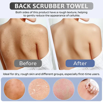 Premium Bamboo Fiber Exfoliating Body Scrubber Towel - Deep Clean & Gentle Exfoliation For Smooth Skin-Grey - view 5