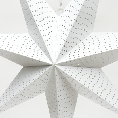 Handmade Paper Star 46 Cm Dia - White-Festive Decor - view 3
