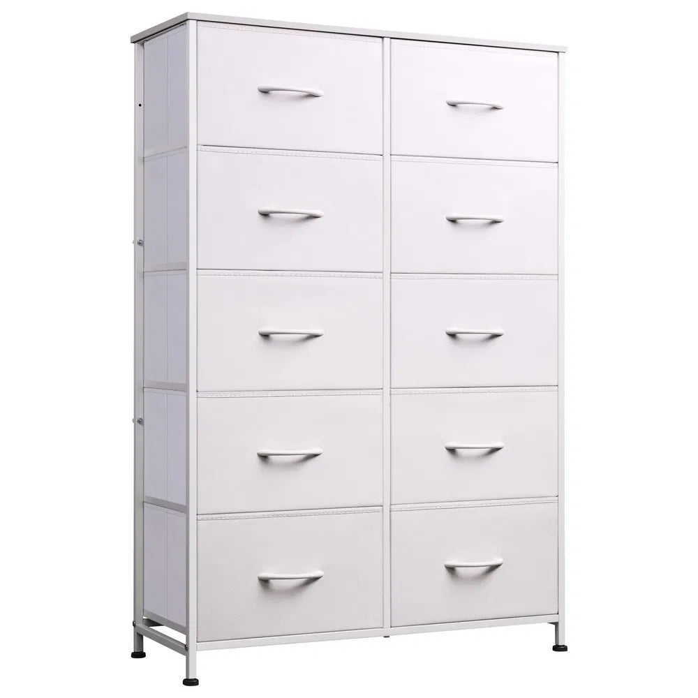Bedside Table For Bedroom With 10 Fabric Drawers Storage Cabinet Steel Frame Closet For Clothes Storage Display Cabinet - view 8