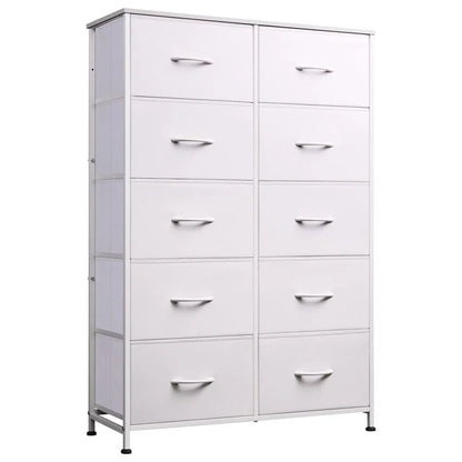 Bedside Table For Bedroom With 10 Fabric Drawers Storage Cabinet Steel Frame Closet For Clothes Storage Display Cabinet - view 8