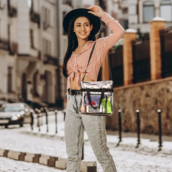 Clear Crossbody Bag Stadium Approved Clear Transparent Shoulder Bag - view 2