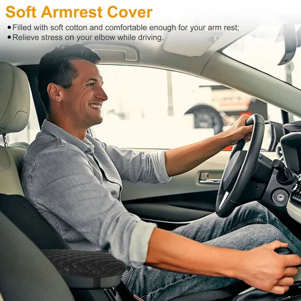 Car Armrest Pad Cover PU Leather Auto Center Console Seat Box Cover Protector Car Accessories Armrest Cushion Pad - view 5