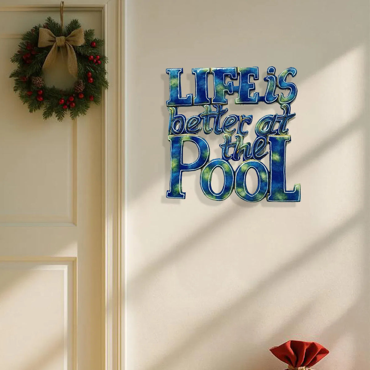 Tropical Coastal Summer Poolside iron Wall Art Decor - view 4