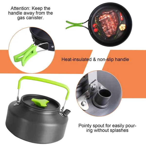 16Pcs Camping Cooking Ware Set Camping Stove Cookware Kit - view 5