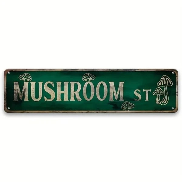 Cute Mushroom Road Signs Plaque Personalized Room Decor - view 2