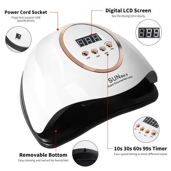 UV LED Nail Lamp,280W Nail Curing Lamps For Gel Polish With Automatic Sensor 4 Timer Setting,Led Nail Dryer - view 7