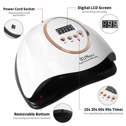 UV LED Nail Lamp,280W Nail Curing Lamps For Gel Polish With Automatic Sensor 4 Timer Setting,Led Nail Dryer - view 7