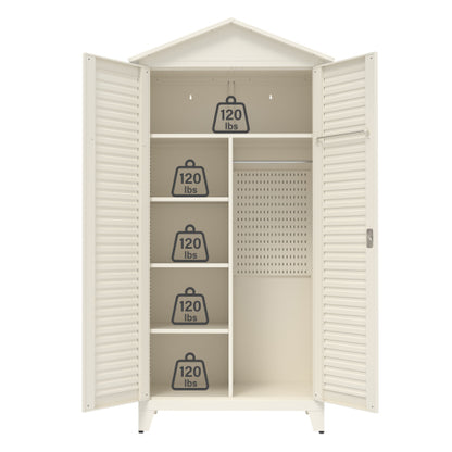 Spire79.1 Tall Metal Tool Storage Cabinet, With Ample Storage Space For Garage,Warehouse,Garden,Office, Living Room - view 6
