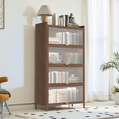 57'' Tall Metal 4 Flip Doors Cabinet, With Ample Storage Space For Bedroom, Office, Living Room, Hallway - view 2
