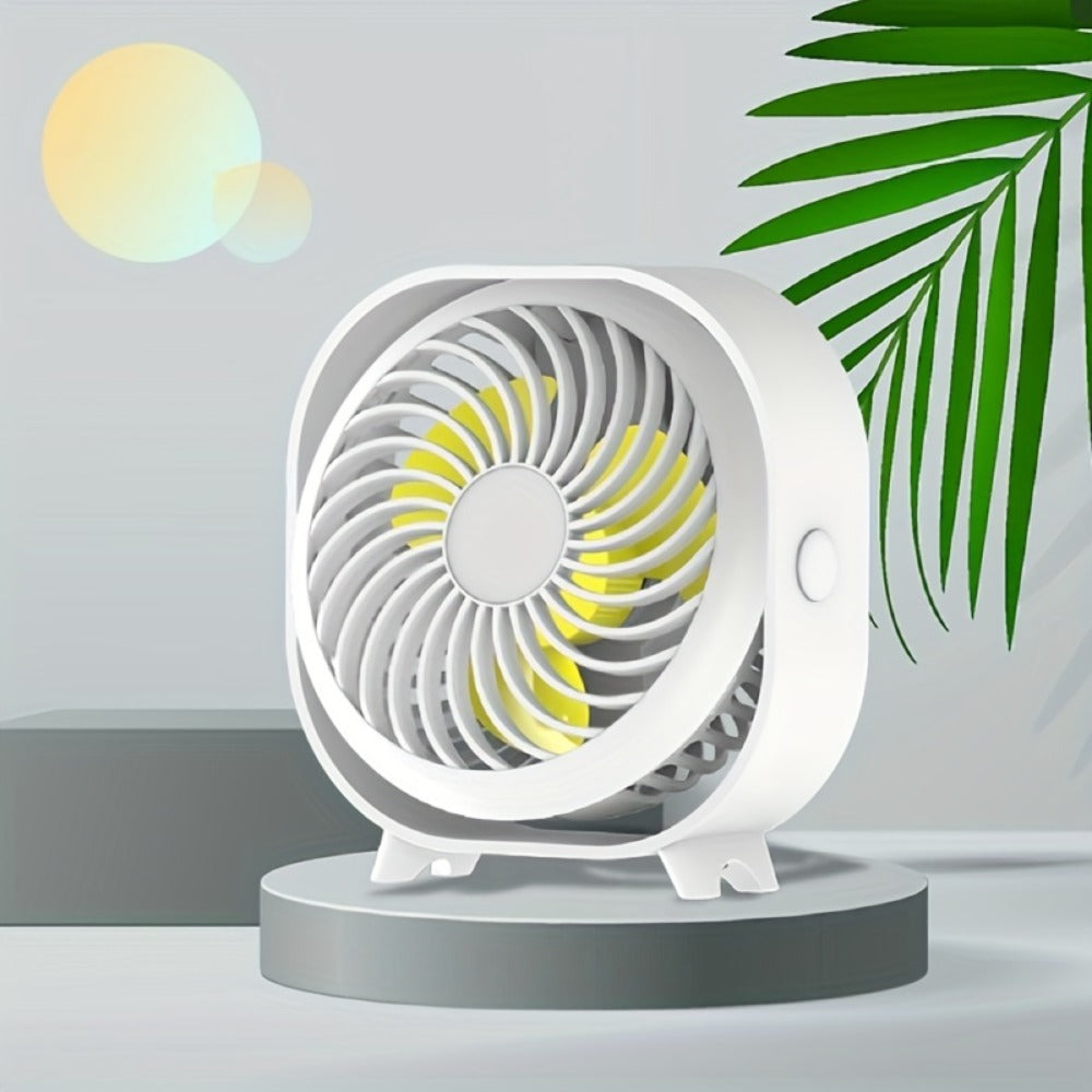 New Desktop Small Fan Rechargeable Desktop Fan Portable Office Student Dormitory Home Mini Fan Mute - view 3