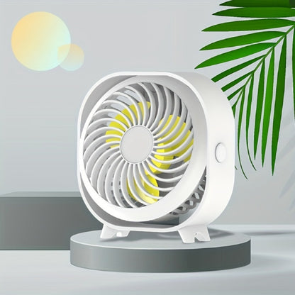 New Desktop Small Fan Rechargeable Desktop Fan Portable Office Student Dormitory Home Mini Fan Mute - view 3