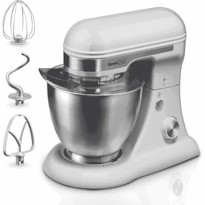 Geek Chef 4.8QT Electric Stand Mixer, 12 Speeds Tilt-head With Dough Hook, Whisk, Beater, Bowl, Rotary Knob