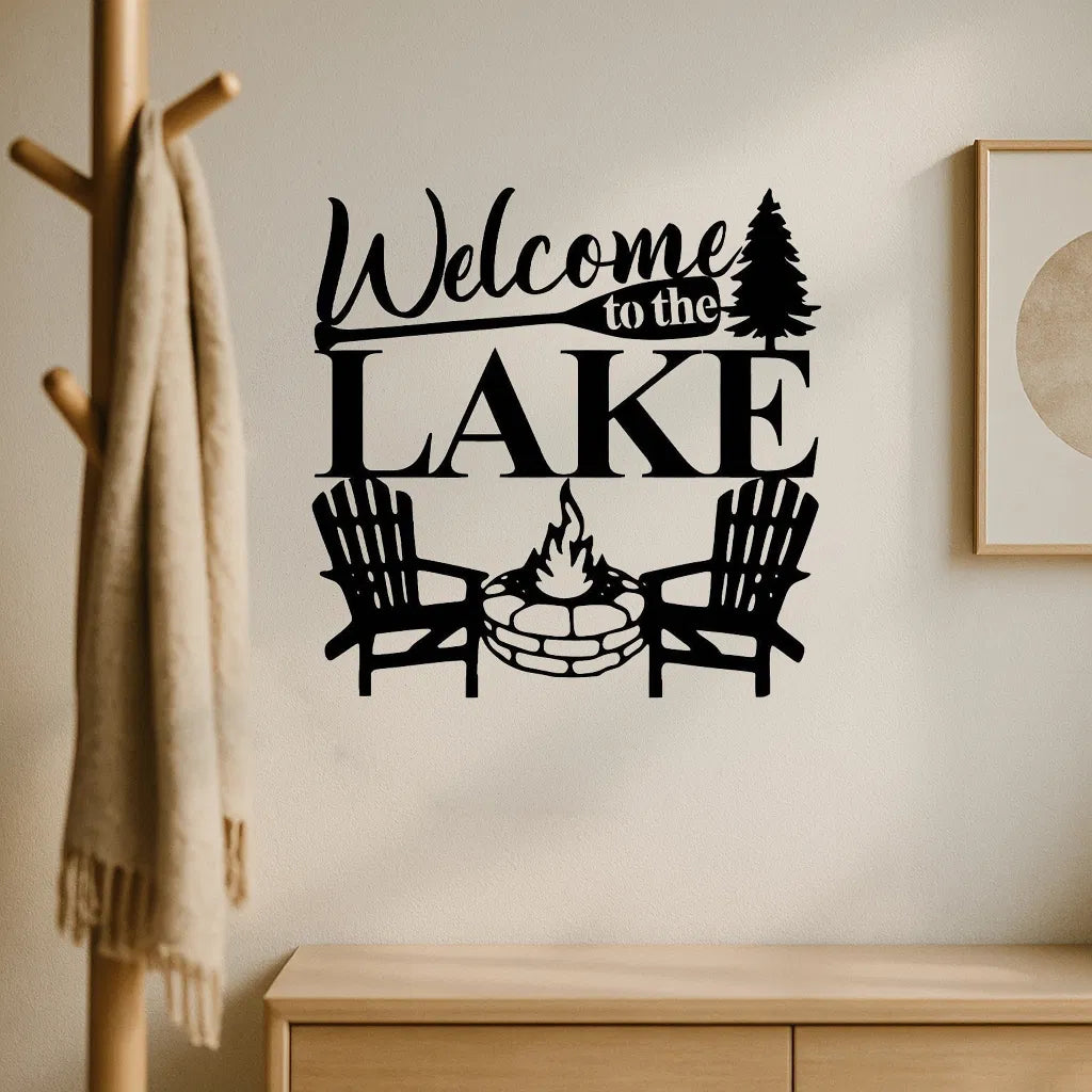 Modern Abstract Lake Waterproof Rust Resistant iron Wall Art Living Room Bedroom Office Patio Decor - view 8