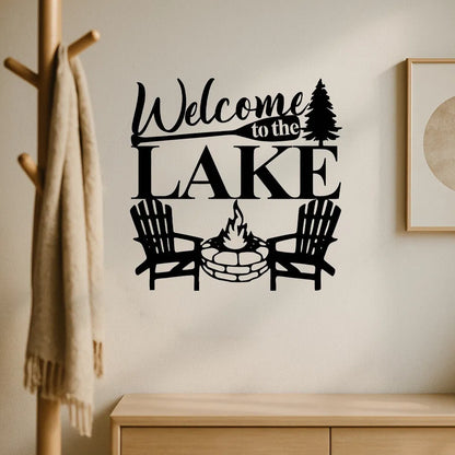 Modern Abstract Lake Waterproof Rust Resistant iron Wall Art Living Room Bedroom Office Patio Decor - view 8