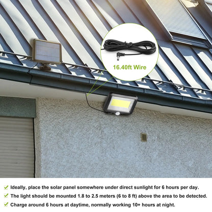 Outdoor Solar Wall Light,Motion & Light Sensor Activated,100 LED Beads,IP65 Waterproof - view 2