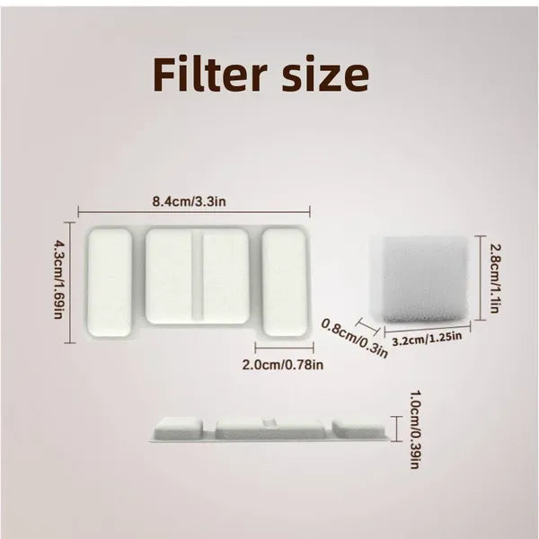 8Pcs Stainless Steel Pet Water Fountain Filters | Pet Water Fountain Filters 8-Pack Replacement Filters With 4 Sponge - view 4