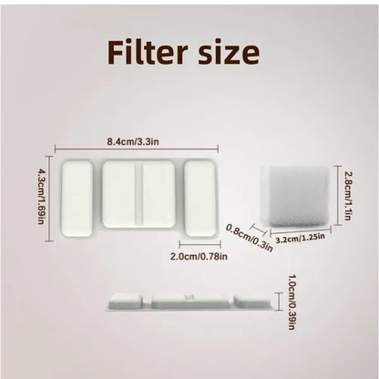8Pcs Stainless Steel Pet Water Fountain Filters | Pet Water Fountain Filters 8-Pack Replacement Filters With 4 Sponge - view 4