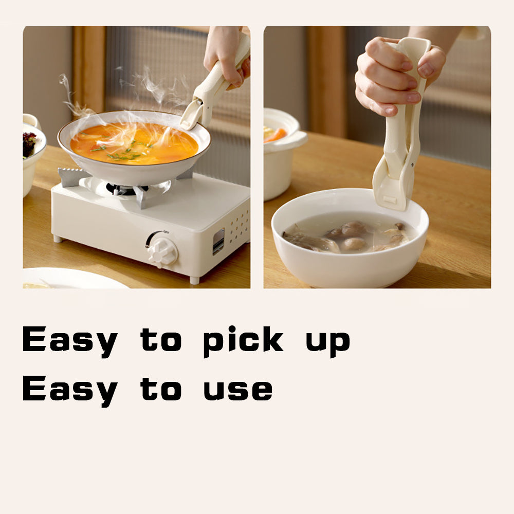 Anti-scalding Silicone Non-slip Take Bowl Clip Hot Plate Gripper, Stainless Steel Pot Clip Pan Gripper - view 8