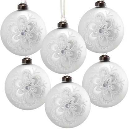 D3.9 Christmas Ball Ornaments, Glass Decorative Hanging Ball Christmas Tree Ornaments For Holiday Party Decorations - view 6