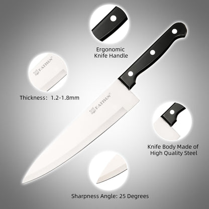 19-piece Knife Set, German Steel, Durable, Dishwasher-safe, Kitchen Knife Set With Built-in Sharpener For Chopping - view 10