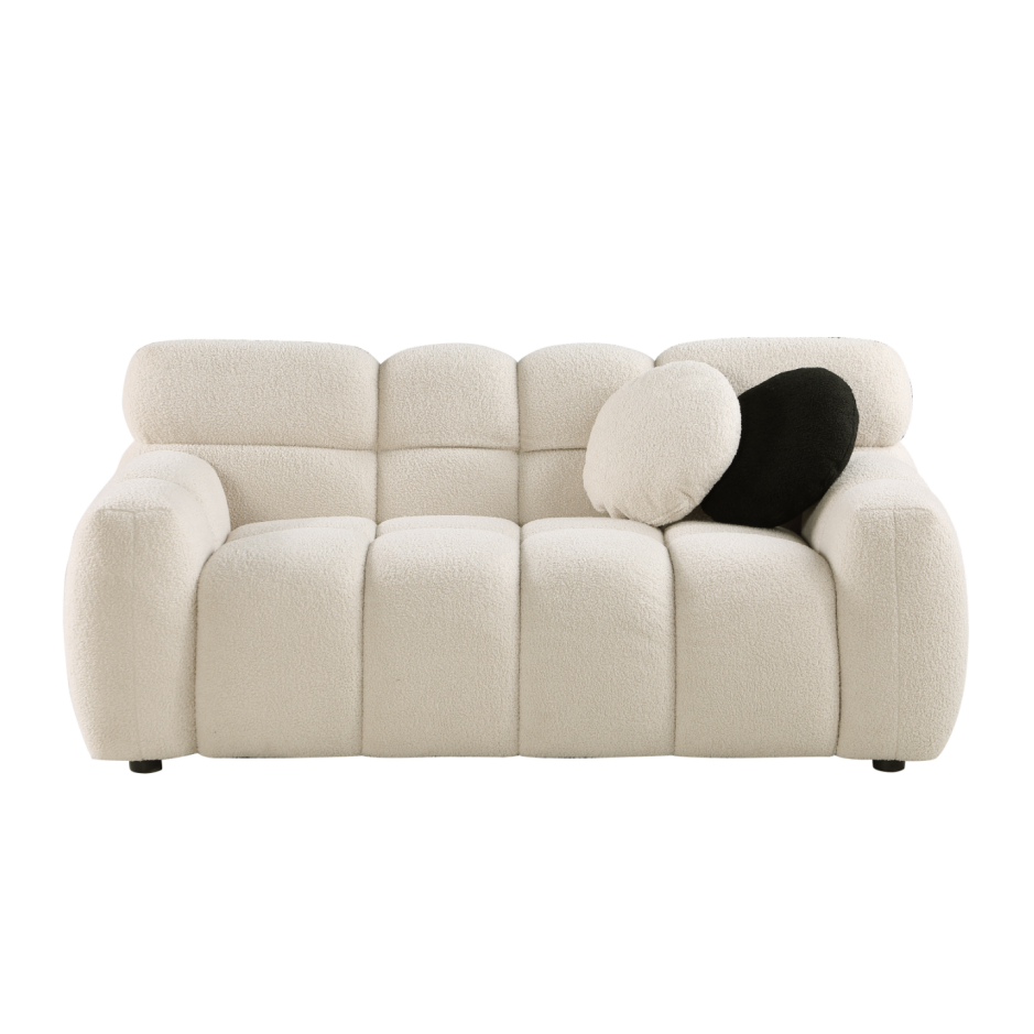 64.96 Length,35.83inch Deepth,human Body Structure For USA People, Marshmallow Sofa,boucle Sofa,2 Seater, BEIGE BOUCLE - view 5