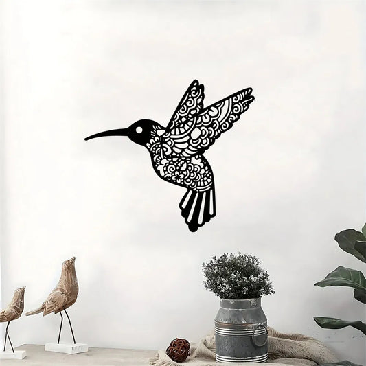 Vintage Hummingbird iron Wall Art Garden Patio Living Room Wall Decor Indoor Outdoor - view 2