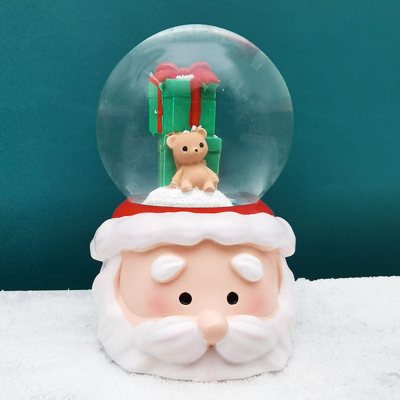 Cute Cartoon Santa Claus Trumpet Snow Globe Ornament - view 7