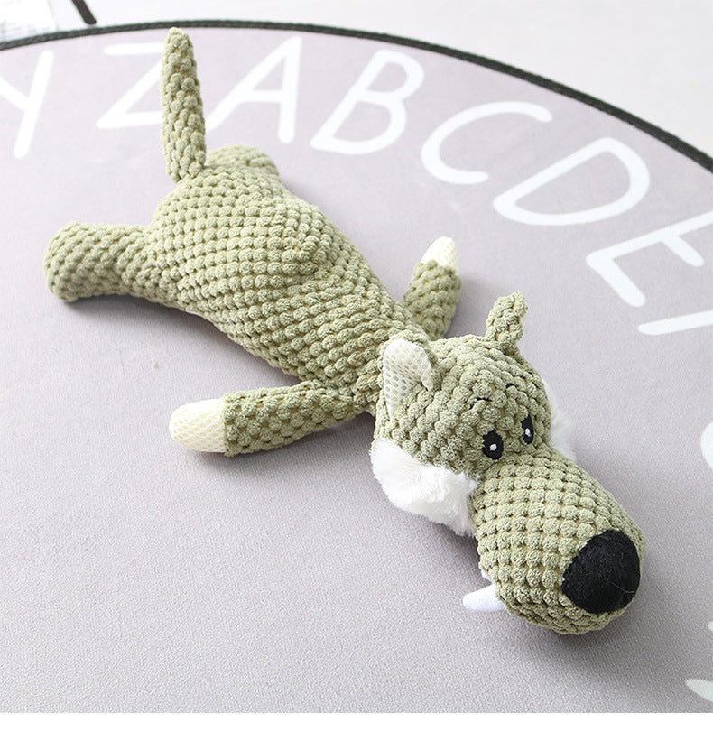 Plush Cartoon Puppy Dog Toy Pet Dog Chew Squeak Toys For Small Dogs Teeth Grinding Pet Products Dog Accessories - view 5