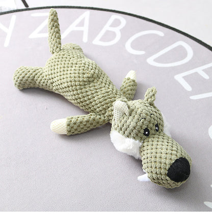 Plush Cartoon Puppy Dog Toy Pet Dog Chew Squeak Toys For Small Dogs Teeth Grinding Pet Products Dog Accessories - view 5