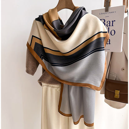 Color Matching Fashion Scarf Scarf Thin Warm Scarf Talma - view 4