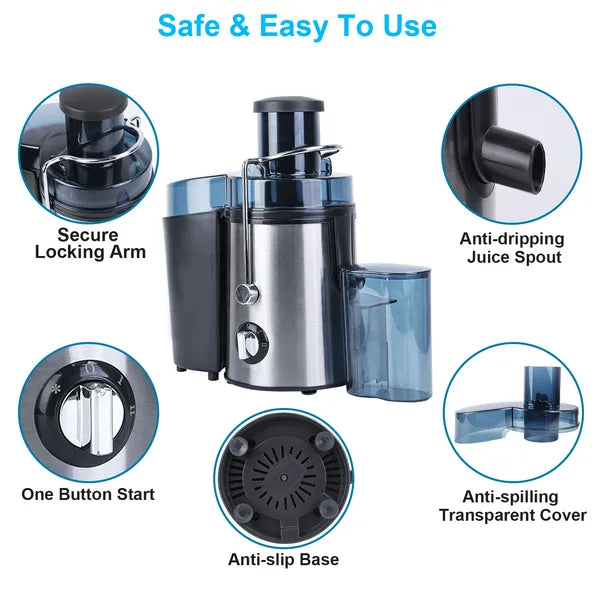 1000W Centrifugal Juicer Juice Extractor With 2 Speeds 3.6in Wide Feed Chute 17Oz Juicer Cup 54Oz Pulp Collector - view 3
