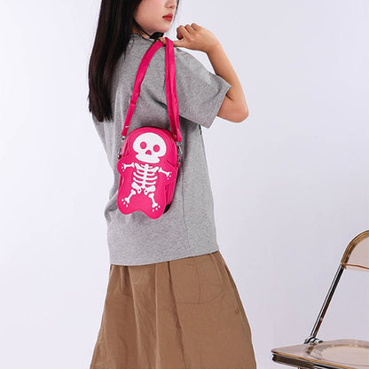 Halloween Skull Shoulder Bag Y2K Fashion Funny Cute Messenger Crossbody Bags Women Small Phone Bag - view 3