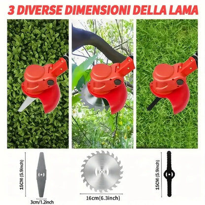 Cordless Electric Weed Wacker Portable Grass Trimmer With 3 Blade Types And 2 High Capacity Batteries Powerful Lawn - view 5