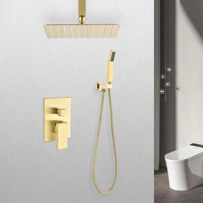 Ceiling Mounted Shower System Combo Set with Handheld and 12" Shower head - view 5