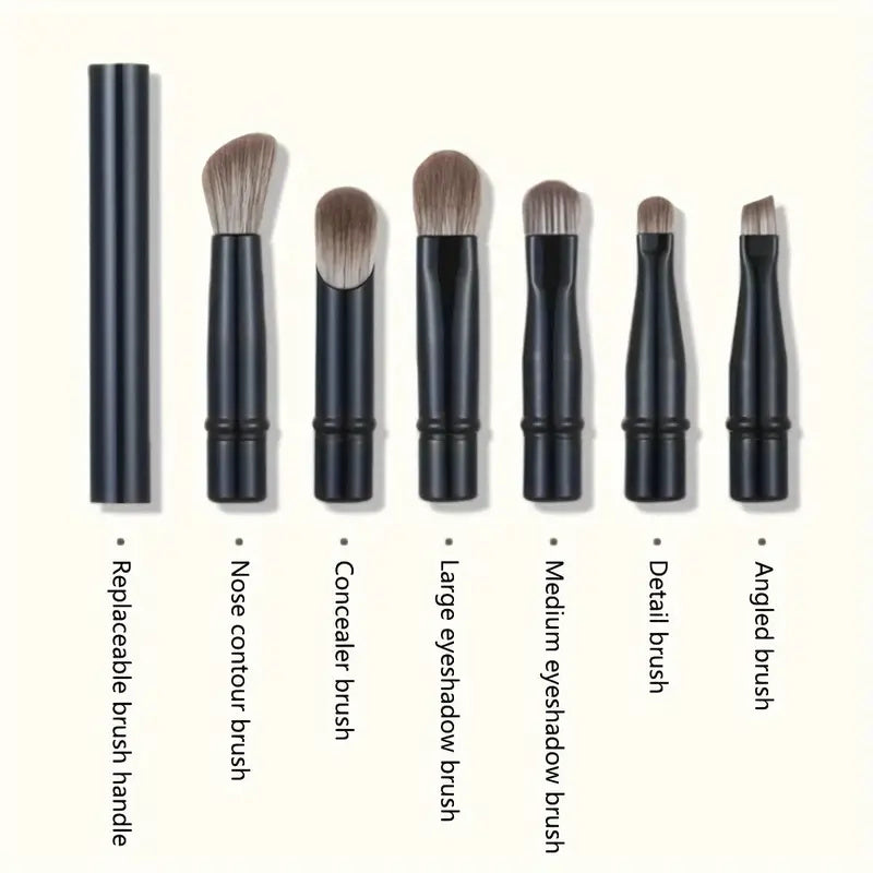 6Pcs Mini Travel Makeup Brushes Set With Box Portable Cosmetic Powder Foundation Blush Blending Concealer Make Up - view 5