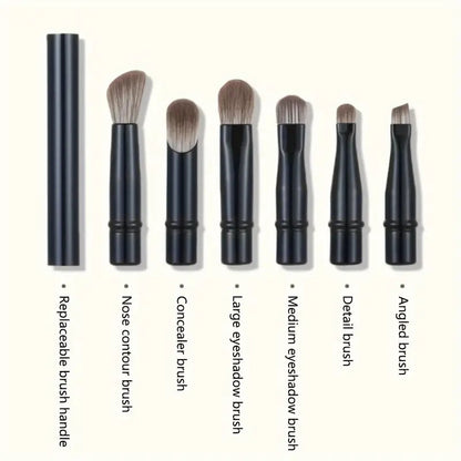 6Pcs Mini Travel Makeup Brushes Set With Box Portable Cosmetic Powder Foundation Blush Blending Concealer Make Up - view 5