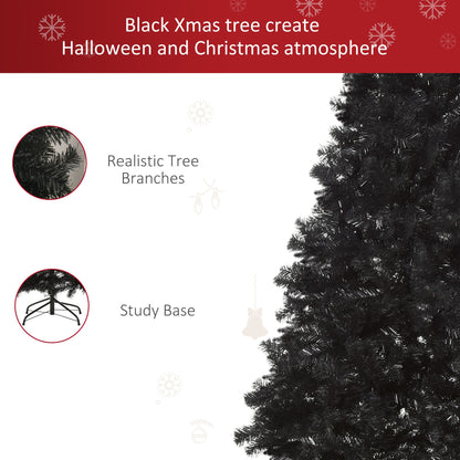 7ft Artificial Christmas Tree Holiday Home Indoor Decoration With Automatic Open, Black - view 5