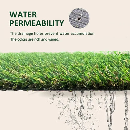6.5ft X 15ft Artificial Turf 0.8' Mat With Drainage Holes. Fake Grass With Rubber Backing - view 2