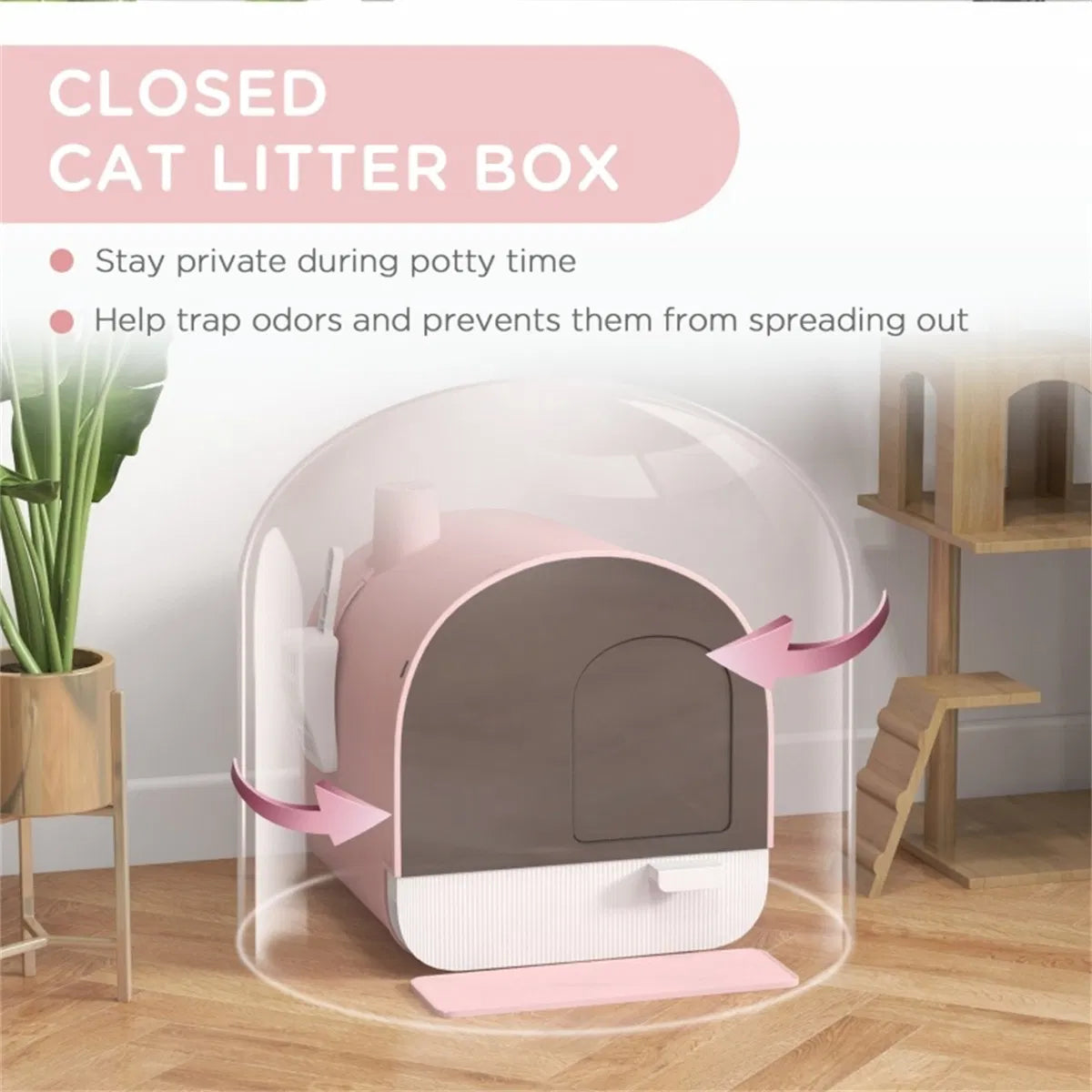 Fully Enclosed Cat Litter Box/Cat Litter Box - view 6