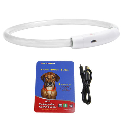 1Pc USB Rechargeable LED Dog Collar Multi Color Lighting Dog Safety Collar Cuttable Length Glow Dog Collar For Small - view 7