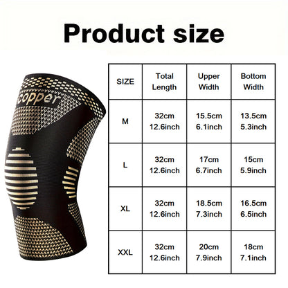 1 Pair Copper Knee Pads Ultimate Shock-Absorbing Gear For Men & Women Superior Knee Support For Sports Yoga Fitness - view 7